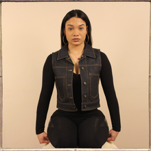Load image into Gallery viewer, Original Dark Blue Denim Vest